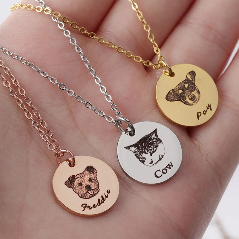 Engraved Pet-Photo Necklace