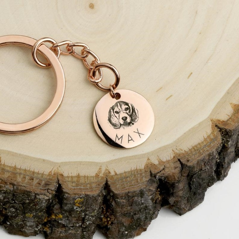 Custom Pet Photo Keychain (Single Pendant)