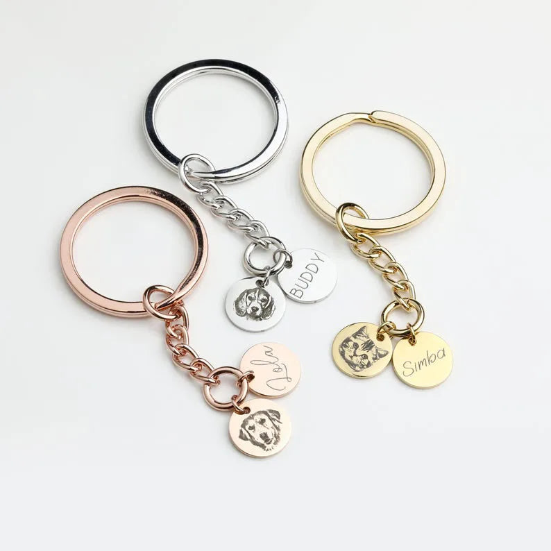 Custom Pet Photo Keychain