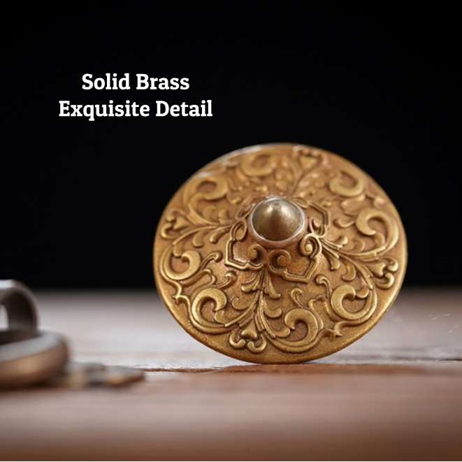 The detail of brass fidget spinner.