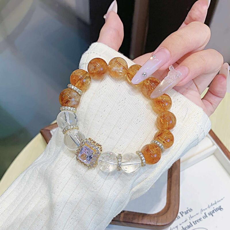 The Leo Zodiac feng shui bracelet shown with its elegant real shot.