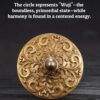 A close-up of the precision-engineered, durable tip of the brass fidget spinner, designed for a long and stable spin.