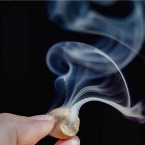 Step-by-step guide on how to light Natural Waterfall Backflow Cones and place them on the burner hole for the best smoke effect.