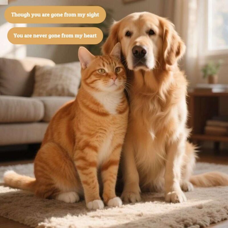 The cat and dog.