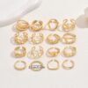 bohemian vintage gold ring set2 detail