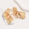 Chunky Gold Leaf Earrings