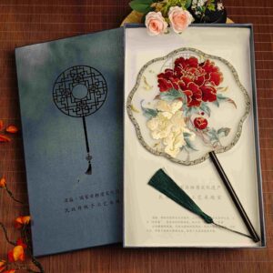 Handmade Double Side Embroidered Fan cover