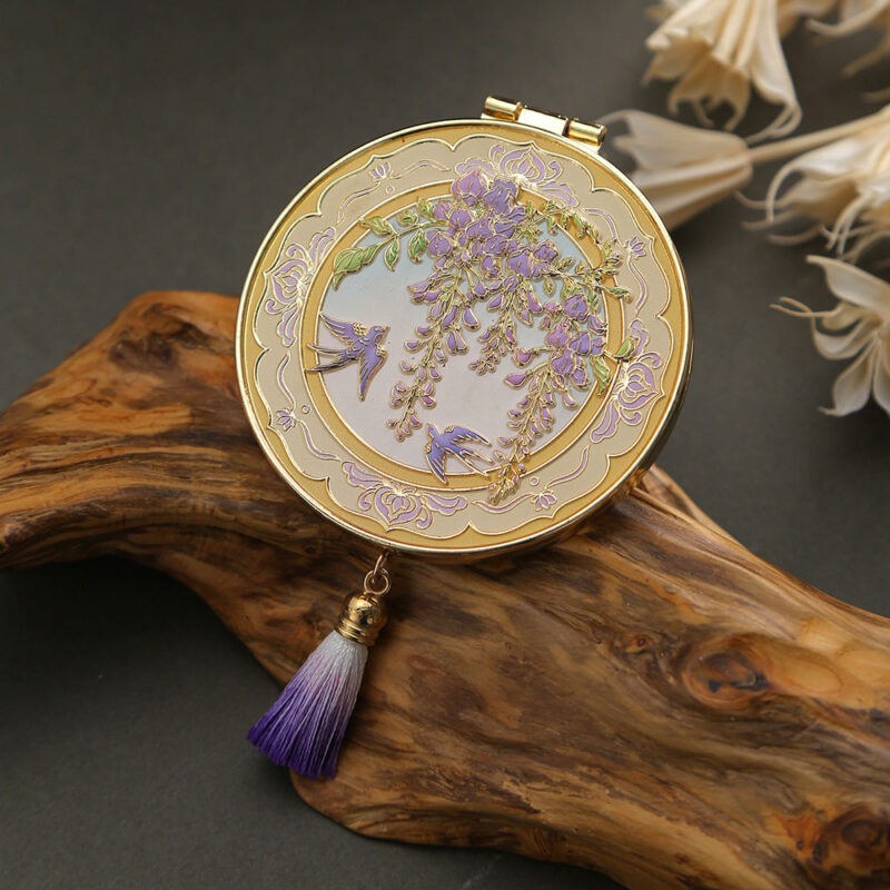 Vintage Floral Pocket Mirror