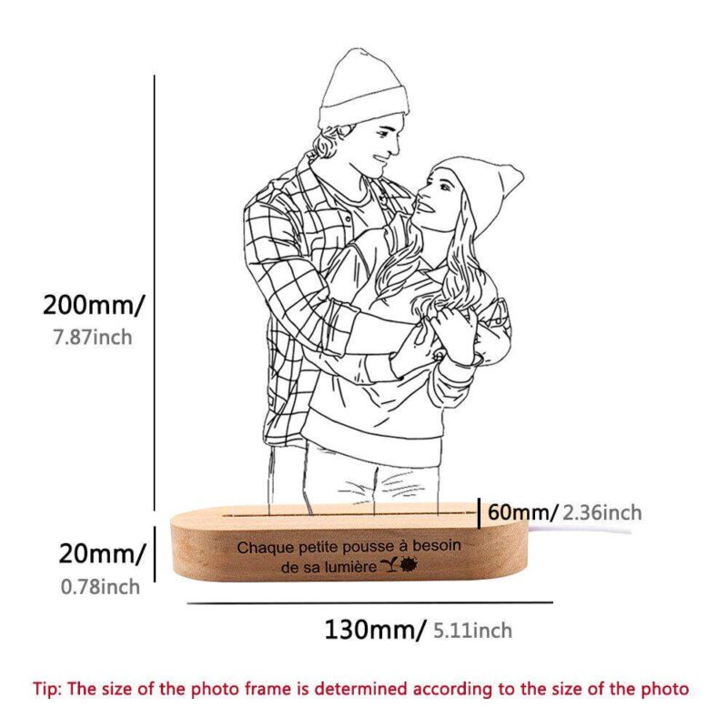 Personalized 3D Photo Night Light