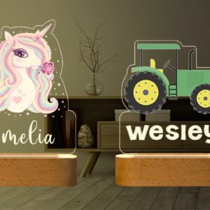 Personalized Kids Night Light Custom Name Lamp - Bear Style