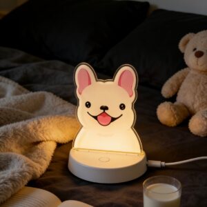 Custom Puppy Night Light Cream French Bulldog
