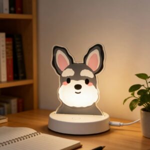 Custom Puppy Night Light Schnauzer